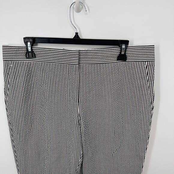 ANN TAYLOR NWT Devin Fit Blue White Seersucker Striped Pants // 8 - Picture 2 of 10